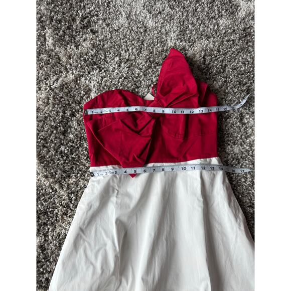 Hutch NWT Red White Motif Bow-Tie Colorblock Maxi Dress Anthropologie | Size 8 - Picture 9 of 16